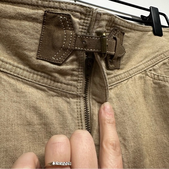 Ralph Lauren Jeans Co. Tan Buckle Front Skirt Size 8 Cowgirl Equestrian Western - Picture 3 of 7